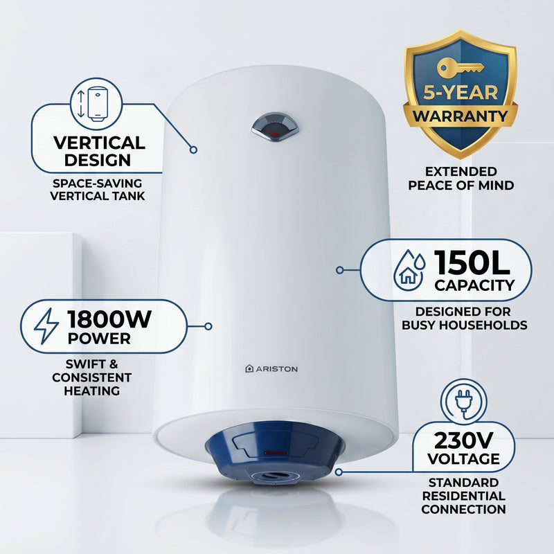 Load image into Gallery viewer, Ariston BLU R 150 Vertical Water Heater

