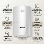 Ariston Electric Water Heater Vertical PRO1 R Italy, 50 L - White
