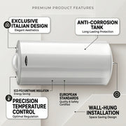 Ariston Electric Water Heater Horizontal ARI 150 HORD 570 THER MO 2000 W, 150 L - White