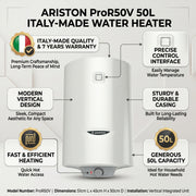 Ariston Water Heater Vertical Pro r 50v, 50 L