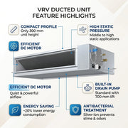 Daikin Ducted Splits for VRV Systems 2.0 Ton 7.0 kW 2.6 HP 24,000 Btu/h FXMQ63PBV1