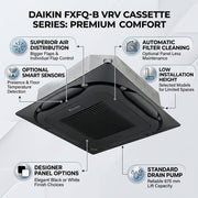Daikin Cassette Splits for VRV Systems 3.0 Ton 10.6 kW 4.0 HP 36,000 Btu/h FXFQ100B White
