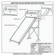 Ariston Solar Water Heater Kairos Thermo GR -1, 200 L