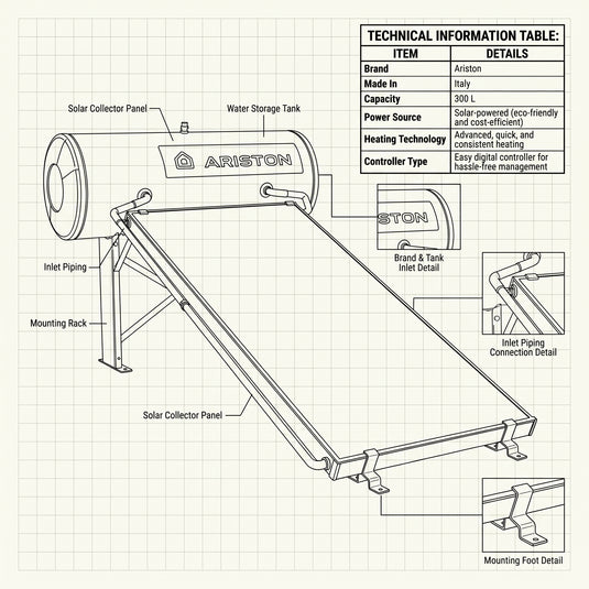 Ariston Solar Water Heater 300 L CF