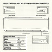 Daikin FTKF18TVMUZK / RKFG18TVMUZK Air Conditioner - Temperature Control for Ultimate Comfort