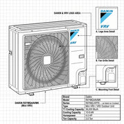 Daikin VRV Outdoor Unit 3.0 Ton 10.6 kW 4.0 HP 36,000 Btu/h RXYMQ4AVMK