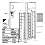 Daikin VRV Outdoor Unit 11.5 Ton 40.0 kW 14.0 HP 136,500 Btu/h RXQ14ARYFK