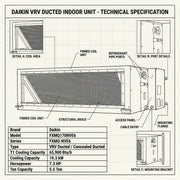 Daikin Ducted Splits for VRV Systems 5.5 Ton 19.3 kW 7.3 HP 65,900 Btu/h FXMQ170NVE6