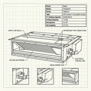 Daikin Ducted Splits for VRV Systems 2.0 Ton 7.0 kW 2.6 HP 24,000 Btu/h FXDQ63A3
