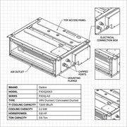 Daikin Ducted Splits for VRV Systems 0.5 Ton 1.7 kW 0.6 HP 5,800 Btu/h FXDQ15A3