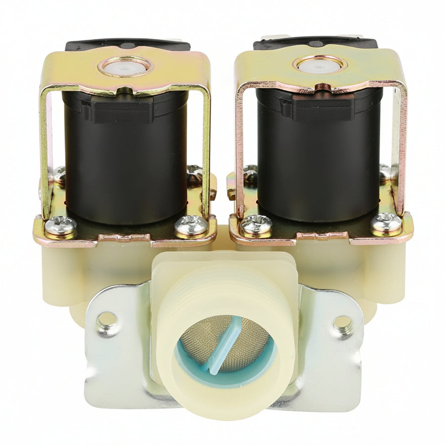 DN20 G3/4 DC 12V Dual Head Water Inlet Solenoid Valve for Washing Machine Normally Closed