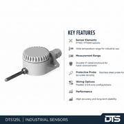 Akytec Temperature Sensor DTS125L PT100 / PT1000
