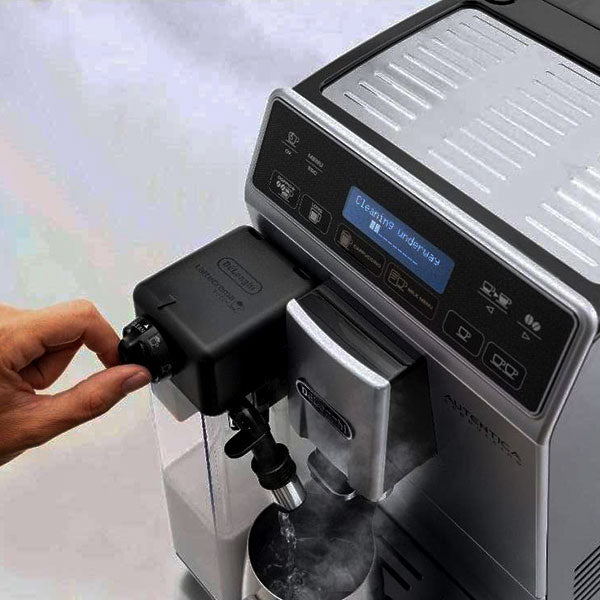 De’Longhi Autentica Cappuccino, Fully Automatic Bean to Cup Coffee Machine, Espresso Maker, ETAM29.660.SB, Silver and Black