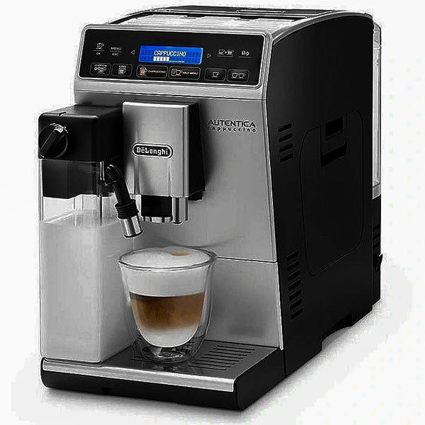 De’Longhi Autentica Cappuccino, Fully Automatic Bean to Cup Coffee Machine, Espresso Maker, ETAM29.660.SB, Silver and Black