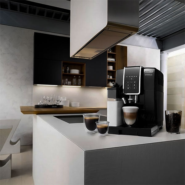 De’Longhi Dinamica, Fully-Automatic Whole Bean Coffee Machine, Cappuccino, Espresso, ECAM 350.50.B, Black