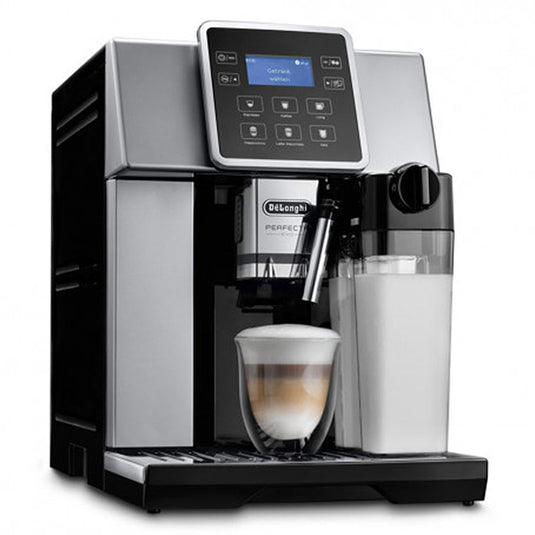 De’Longhi Perfecta Evo Automatic Coffee Maker in Beans ESAM420.80.TB, Espresso, Cappuccino, Titanium, 1.8 L, Black