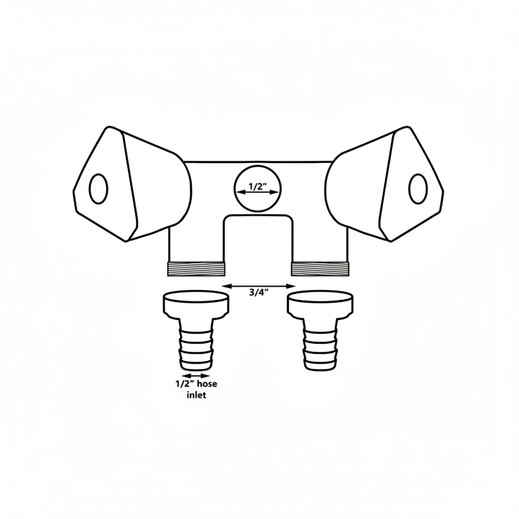 Double Connecting Valve Washing Machines Dishwasher with Additional Inlet