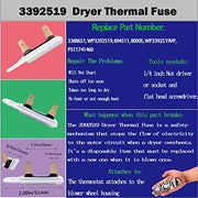 Dryer Thermostat 3977393 & 3392519 Thermal Fuse 3977767 high-limit thermostat Compatible whirlpool
