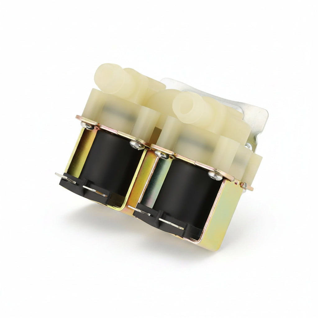 DC 12V Dual Head Water Inlet Solenoid Valve for Washing Machine Normally Closed DN20 G3/4