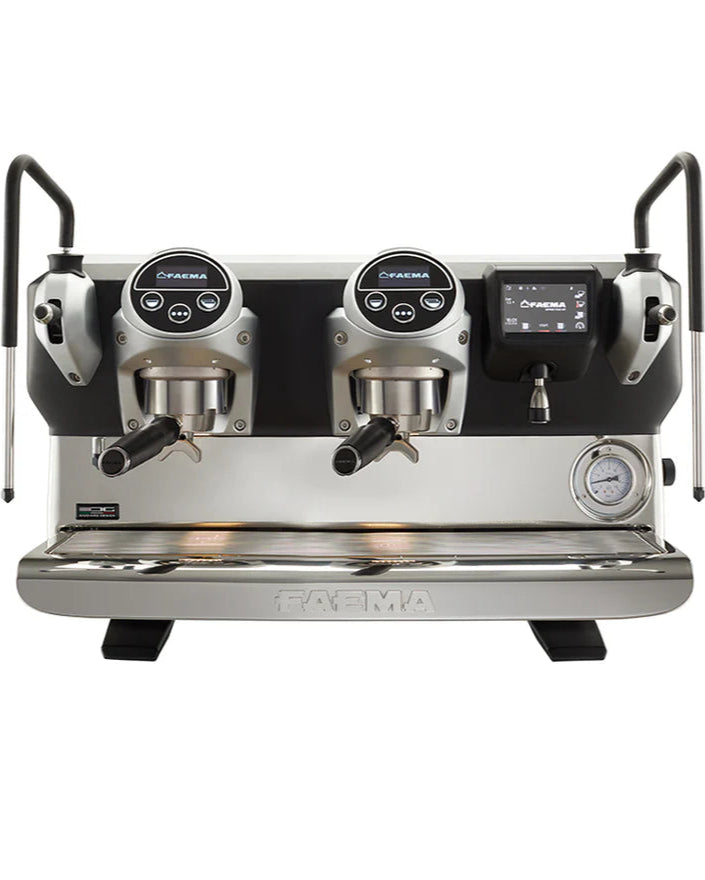 FAEMA E71 E 2 Group Espresso Machine - White & Gold