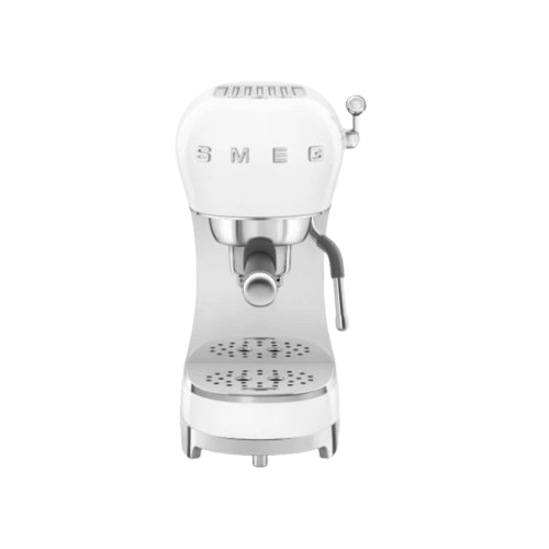 Smeg Espresso Coffee Machine with Steam Wand, ECF02WHUK