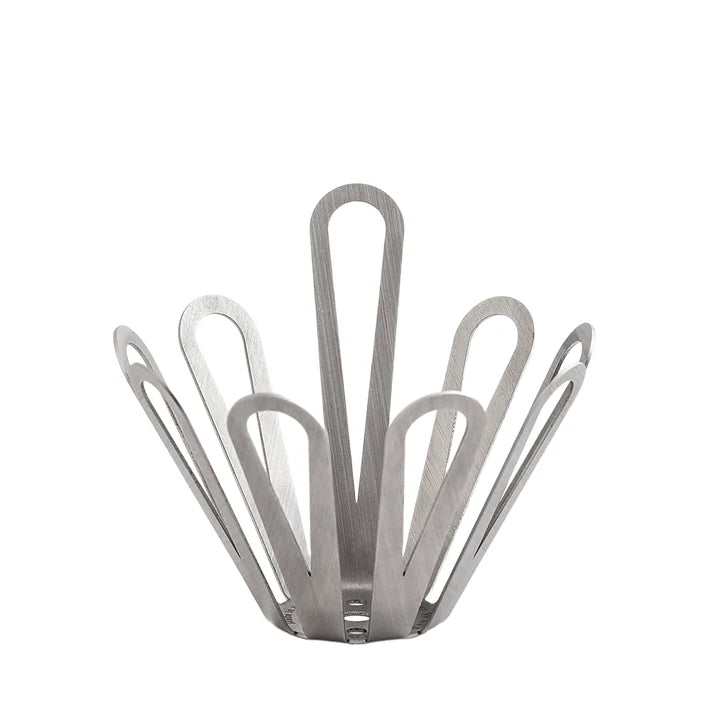 "E & B Lab Flower Wave coffee dripper in stainless steel
