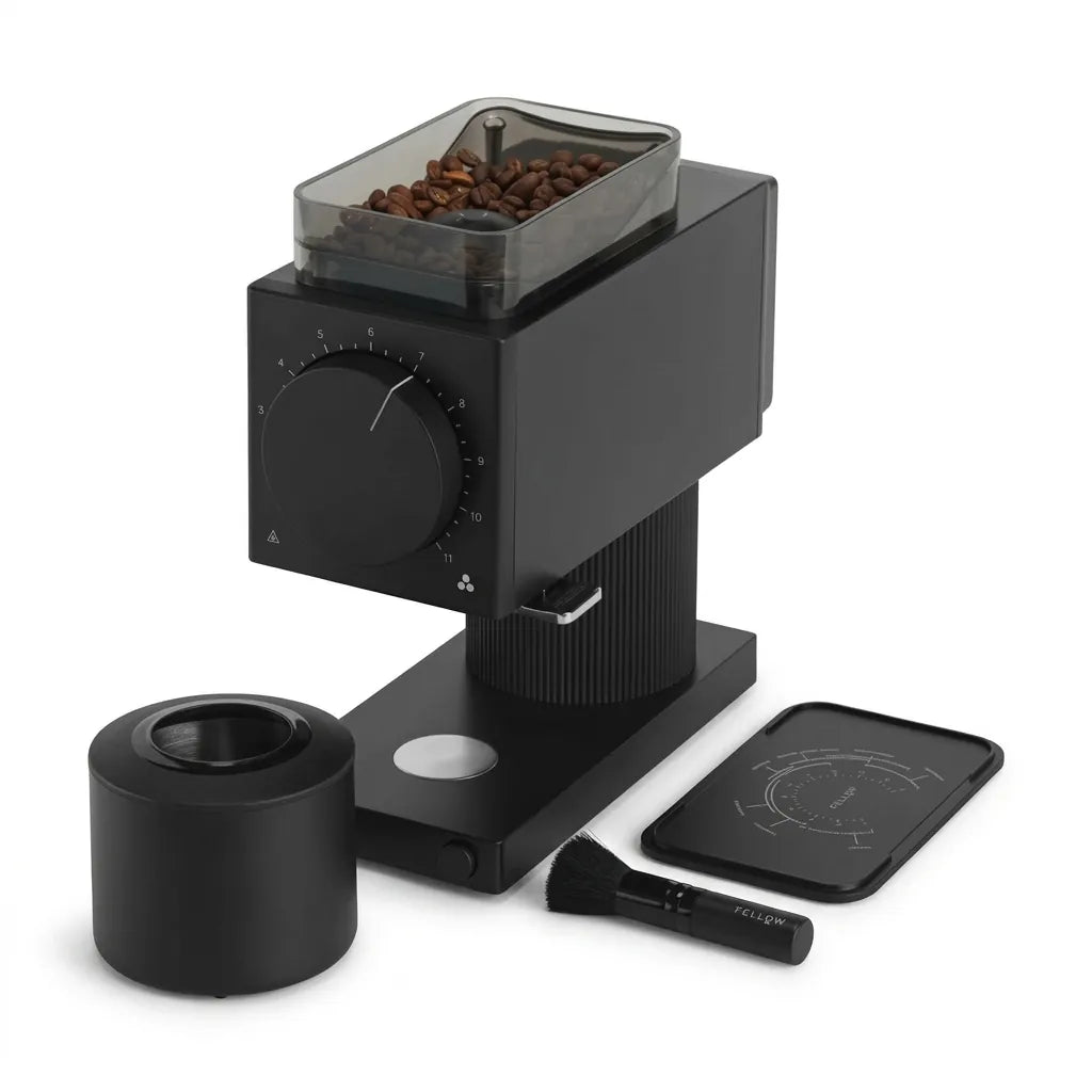 Fellow Ode Gen 2 Brew Coffee Grinder Matte Black & White, Aluminum body