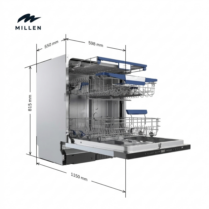 Load image into Gallery viewer, Millen 60 cm Built-in Dishwasher 7 Program MDW 60731, 3 Year Warranty
