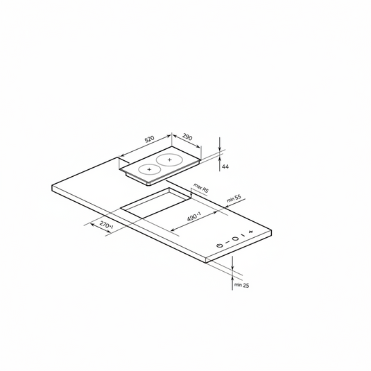 Millen MIH 302 BL 2 30cm Built-in Induction Hob 3500W, 3 Year Warranty