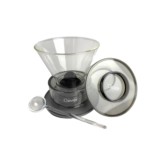 Clever NEW Coffee Dripper Official, Glass Style Coffee Maker Hassle-Free Ways Make Manual Pour Over Coffee & Cold Brew, 18 Fl Oz.