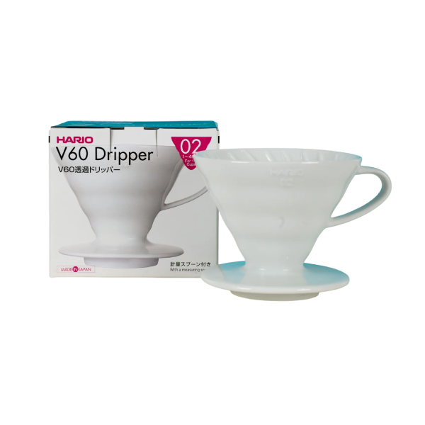 Load image into Gallery viewer, Hario Ceramic Coffee Dripper V60-02 VDCR-02-W Enhances water flow
