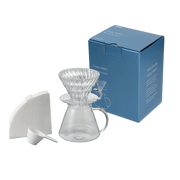 Hario V60 Glass Coffee Brewing Kit S-VGBK-02-T 600ml: Complete Pour Over Set