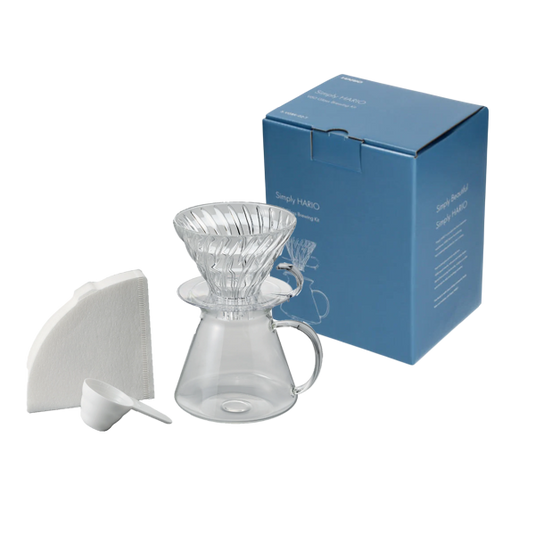 Hario V60 Glass Coffee Brewing Kit S-VGBK-02-T 600ml: Complete Pour Over Set