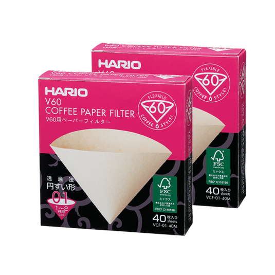Hario V60 Coffee Paper Filters VCF-01-40W: Sleek Japanese Design