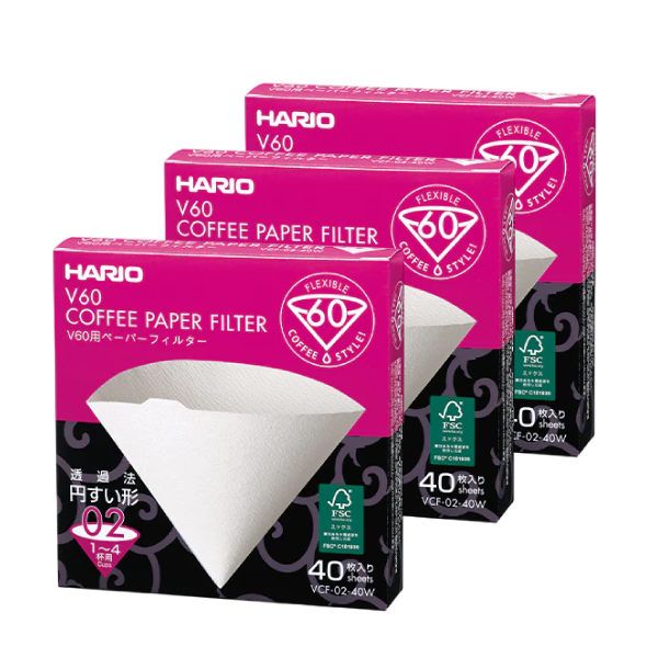 Load image into Gallery viewer, Hario V60 Coffee Paper Filter VCF-02-40W: Oxygen-bleached paper
