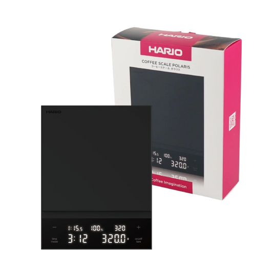Hario Coffee Scale Polaris CST-2000-B 2000g: Black/White with Timer & Ratio Function