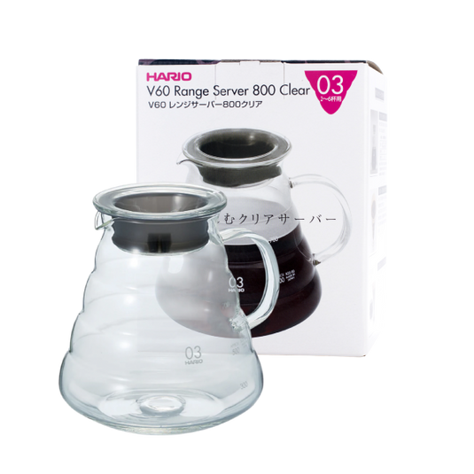 Hario V60 Range Coffee Server XGSR-80-TB 800ml: Clear glass