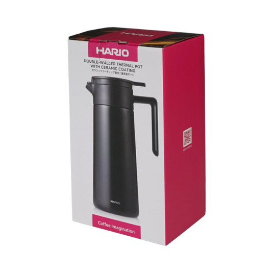 Hario Thermal Server Ceramic Coating CHP-800-B 800ml: Black/White Stainless steel body