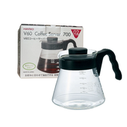 Hario V60 Coffee Server VCS-02B 700ml: With Heatproof glass Lid, Handle