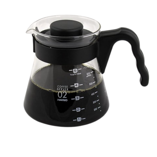 Hario V60 Coffee Server VCS-02B 700ml: With Heatproof glass Lid, Handle