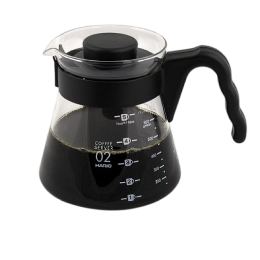 Hario V60 Coffee Server VCS-02B 700ml: With Heatproof glass Lid, Handle