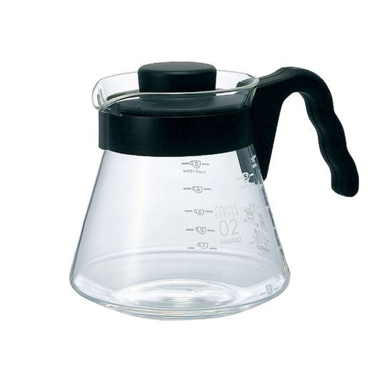Hario V60 Coffee Server VCS-02B 700ml: With Heatproof glass Lid, Handle