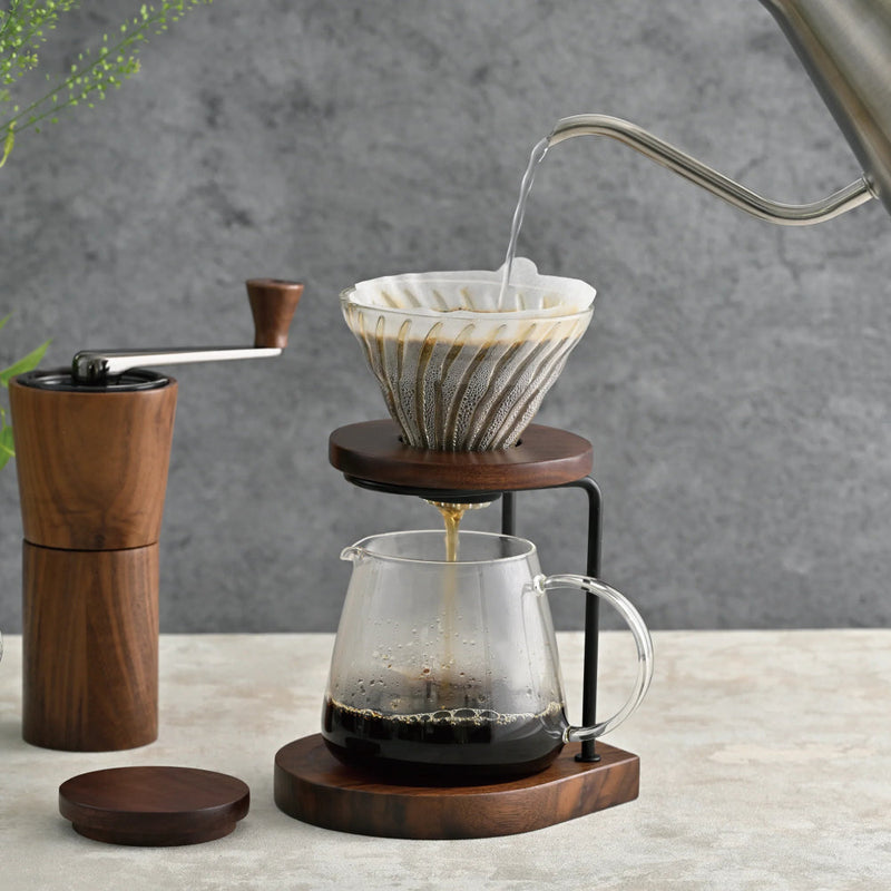 Load image into Gallery viewer, Hario Drip Stand Set Walnut image 3
