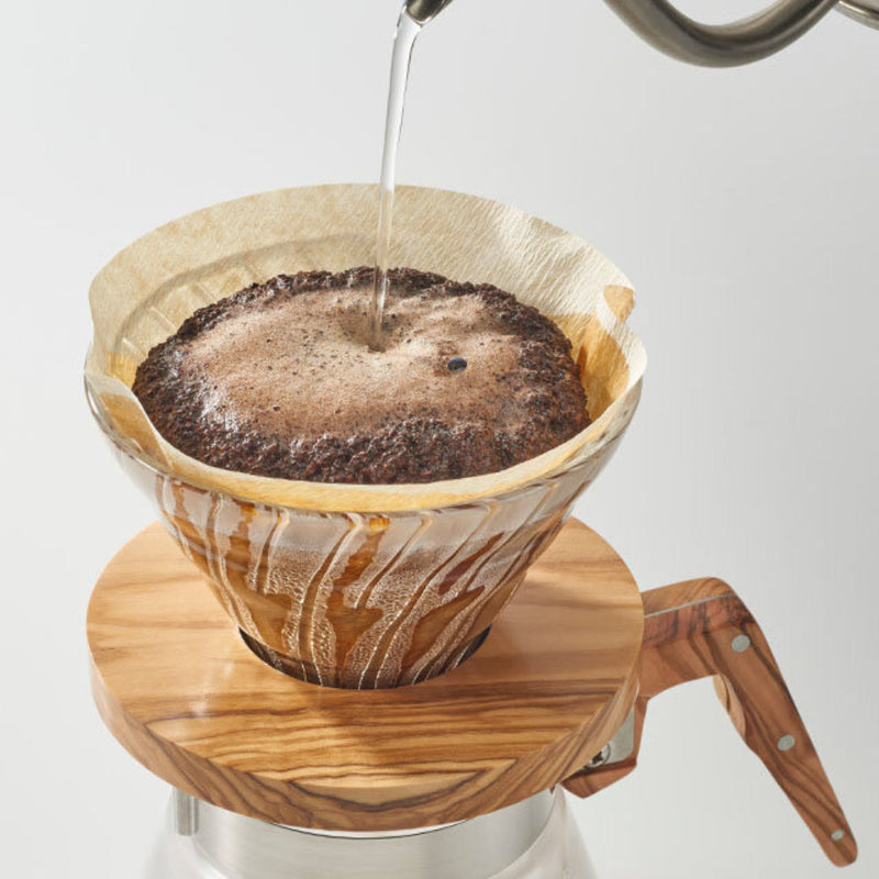 Load image into Gallery viewer, Hario V60 02 Glass and Olive Wood
