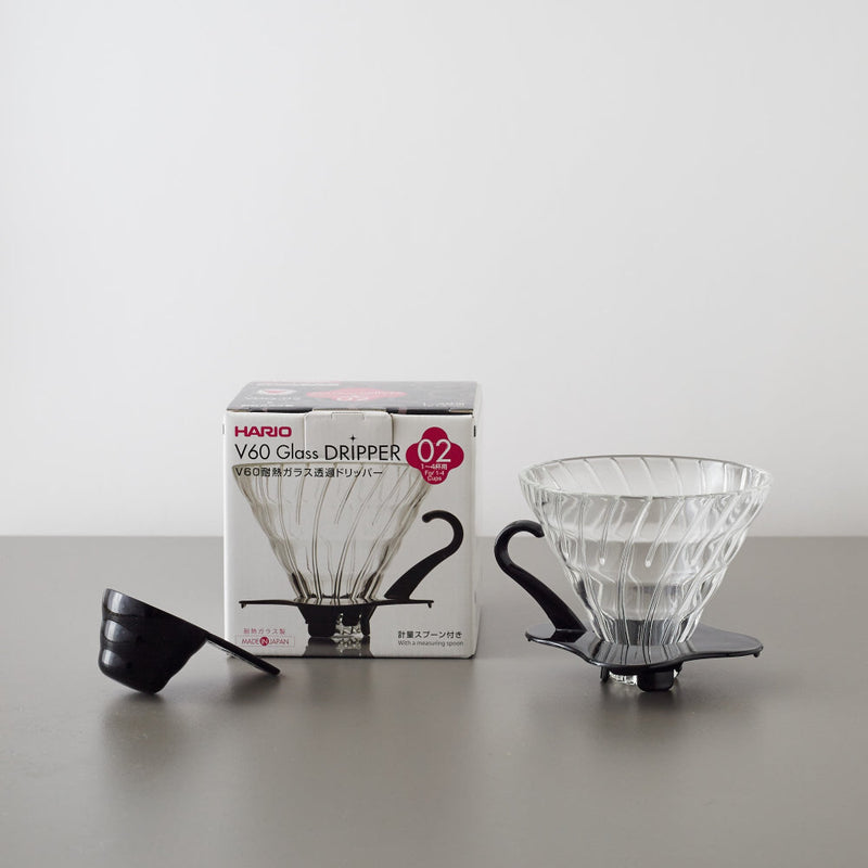 Load image into Gallery viewer, Hario V60 Glass Coffee Dripper
