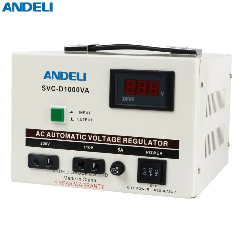 Load image into Gallery viewer, Andeli AC Voltage Stabilizer SVC 1000 VA 1 KW Single (1) Phase 220V
