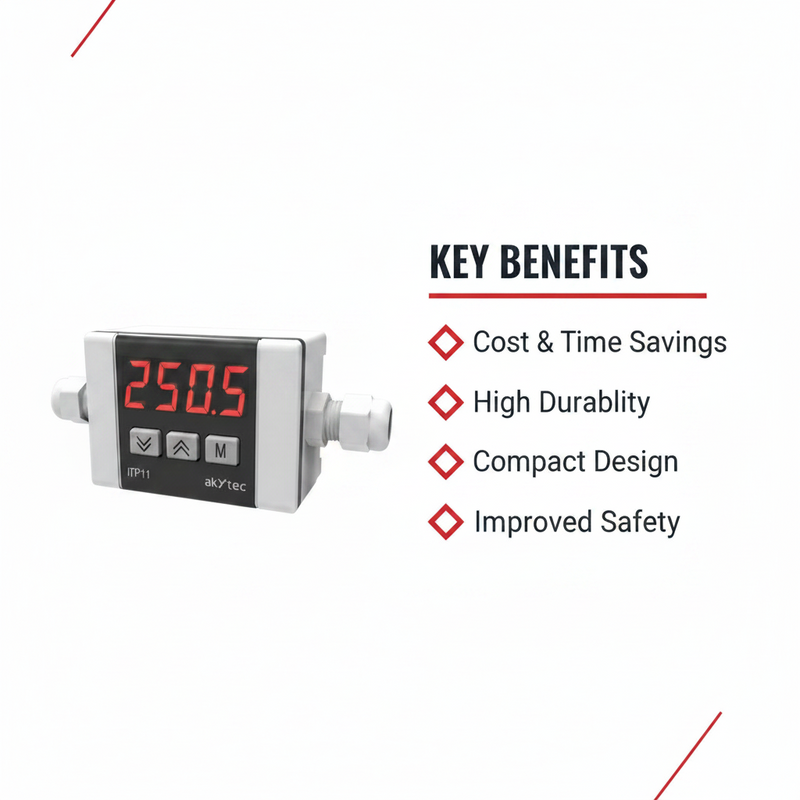 Load image into Gallery viewer, Akytec ITP11-R-W / ITP11-G-W Process Indicator 4-20 mA (Loop-Powered)
