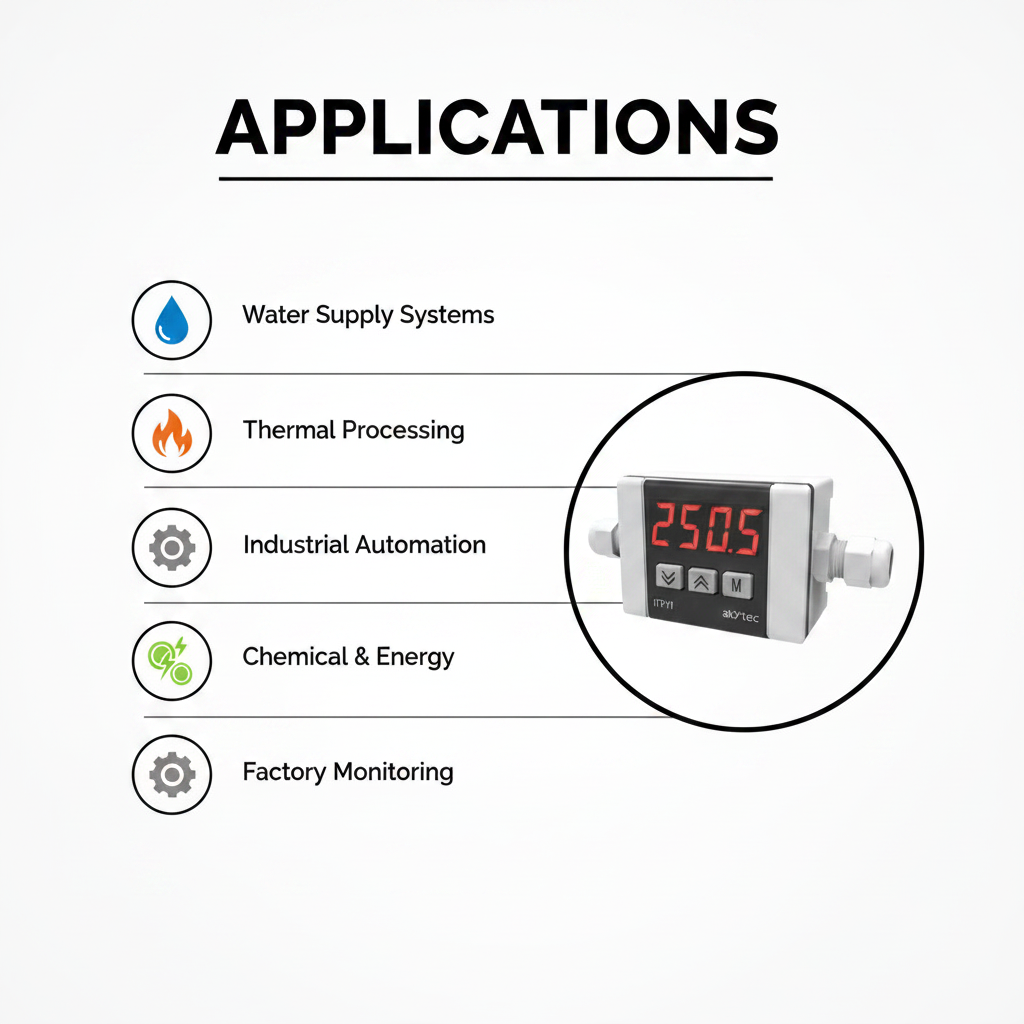 Akytec ITP11-R-W / ITP11-G-W Process Indicator 4-20 mA (Loop-Powered)