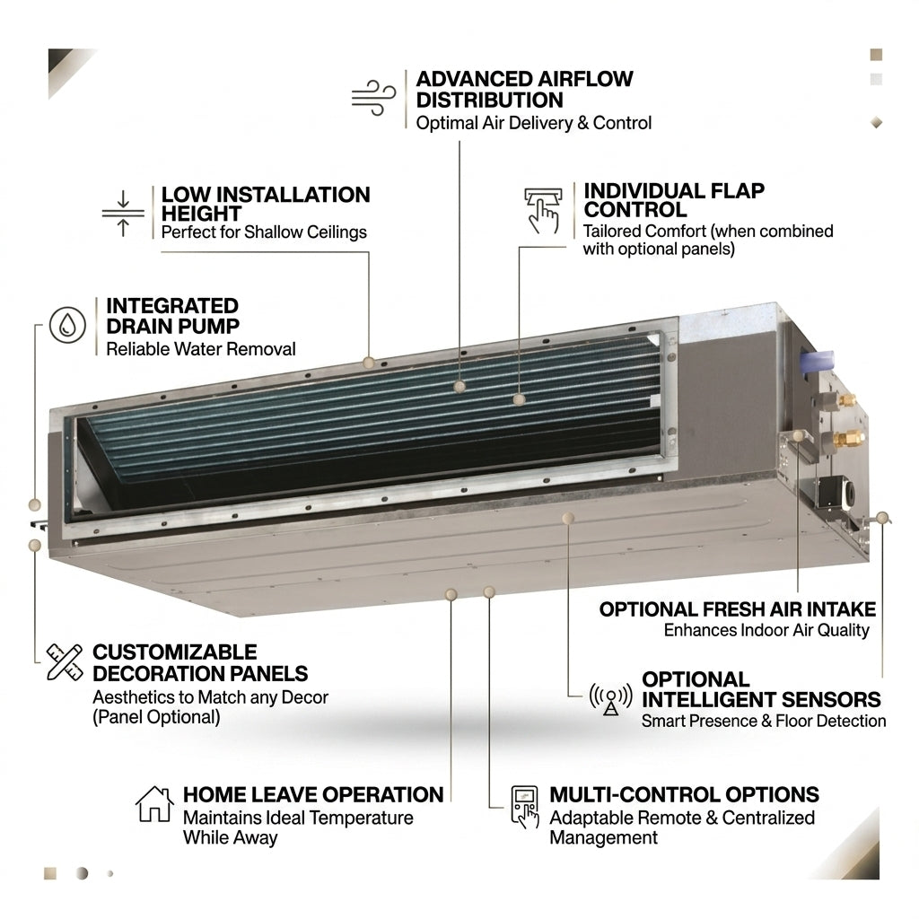 Daikin Ducted Splits for VRV Systems 2.0 Ton 7.0 kW 2.6 HP 24,000 Btu/h FXSQ63A