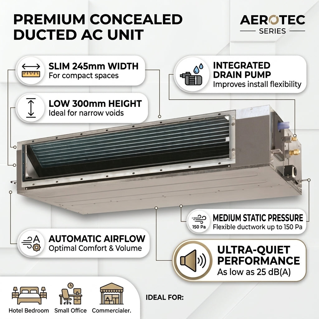 Daikin Ducted Splits for VRV Systems 1.0 Ton 3.6 kW 1.3 HP 12,000 Btu/h FXSQ32A